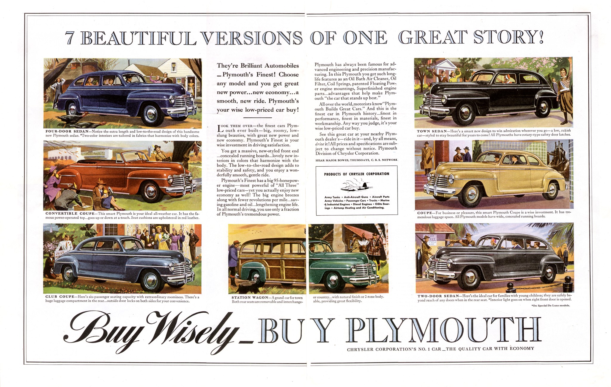 1942 Plymouth Auto Advertising